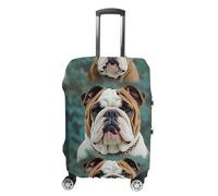 VFMKT Housse de bagage de voyage avec motif bouledogue anglais amusant, élastique, lavable, anti-poussière, anti-rayures, convient aux bagages de 48 à 81 cm, Style :, S