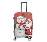 VFMKT Housse de bagage de voyage avec motif Père Noël, bonhomme de neige, élastique, lavable, anti-poussière, anti-rayures, convient aux bagages de 48,3 à 81,3 cm, Style :, L
