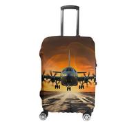 VFMKT Housse de bagage de voyage en avion militaire atterrissant sur les pistes de l'armée aérienne contre la belle DuSky Housse de valise élastique lavable anti-poussière anti-rayures pour bagages de