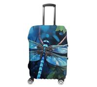 VFMKT Housse de bagage de voyage en forme de libellule bleue, élastique, lavable, résistante à la poussière, anti-rayures, convient aux bagages de 48 à 81 cm, Style :, M