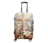 VFMKT Housse de bagage de voyage motif croix de Pâques, élastique, lavable, anti-poussière, anti-rayures, convient aux bagages de 48,3 à 81,3 cm, Style :, XL