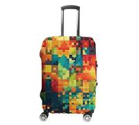 VFMKT Housse de bagage de voyage motif pixel art, housse élastique lavable, anti-poussière, anti-rayures, convient aux bagages de 48,3 à 81,3 cm, Style :, L