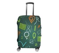 VFMKT Housse de bagage de voyage pour questions mathématiques, élastique, lavable, anti-poussière, anti-rayures, convient aux bagages de 48,3 à 81,3 cm, Style :, S