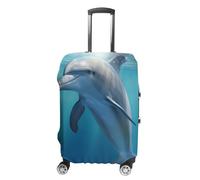VFMKT Housse de bagage de voyage Winter The Dolphin élastique lavable anti-poussière anti-rayures pour valise de 48,3 à 81,3 cm, Style :, M