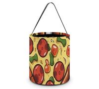 VFMKT I Love Pizza Heart Sac à friandises réutilisable avec poignées pour Halloween Fournitures de fête d'Halloween Style unique, Style :, Taille unique