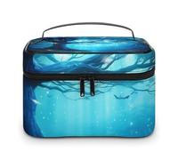 VFMKT Mystical Fantasy Trousse de maquillage portable avec fermeture éclair pour femme Bleu 25 x 18 x 15 cm, Mystical Fantasy Blue Nature, 25x18x15cm