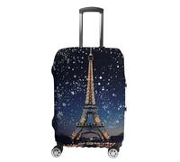 VFMKT Night Paris Eiffel Housse de bagage de voyage élastique lavable anti-poussière anti-rayures pour valise de 48,3 à 81,3 cm, Style :, M