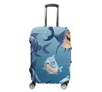 VFMKT Ocean Fish Housse de bagage de voyage élastique lavable anti-poussière anti-rayures Convient aux bagages de 48,3 à 81,3 cm, Style :, M