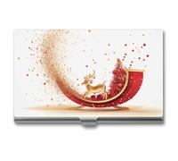 VFMKT Porte-cartes de visite fin en métal - Portable - Porte-cartes de visite - Porte-cartes de visite - Portefeuille traîneau pour homme et femme