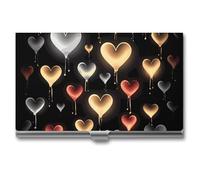 VFMKT Porte-cartes de visite fin en métal - Portable - Porte-cartes de visite - Portefeuille lumineux pour homme et femme - Style voyage - Taille unique, Style :, Taille unique