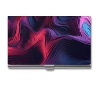 VFMKT Porte-cartes de visite fin en métal - Portable - Porte-cartes de visite - Violet - Pour homme et femme