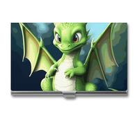 VFMKT Porte-cartes de visite fin en métal portable pour cartes de visite avec dragon, portefeuille mignon pour homme et femme, bureau, voyage, style, taille unique, Style :, Taille unique