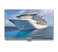 VFMKT Porte-cartes de visite fin en métal portable pour cartes de visite, porte-cartes, bateau de croisière, portefeuille pour homme et femme, Style :, Taille unique