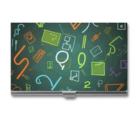 VFMKT Porte-cartes de visite fin en métal portable pour cartes de visite, porte-cartes, cartes de nom, questions mathématiques, portefeuille pour homme et femme