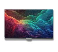 VFMKT Porte-cartes de visite fin en métal portable pour cartes de visite, porte-cartes de visite, fond coloré, portefeuille pour homme et femme