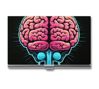 VFMKT Porte-cartes de visite fin en métal portable pour cartes de visite, porte-cartes de visite, porte-cartes d'exercice cérébral, portefeuille pour homme et femme, Style :, Taille unique