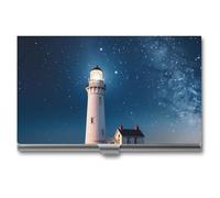 VFMKT Porte-cartes de visite fin en métal portable pour cartes de visite, porte-cartes de visite, porte-cartes de visite, porte-cartes sous la nuit étoilée, portefeuille pour homme et femme