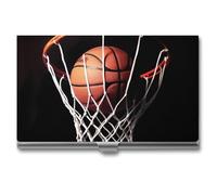 VFMKT Porte-cartes de visite fin en métal portable pour cartes de visite, porte-cartes de visite, porte-cartes de basket-ball, pour homme et femme, style voyage, taille unique, Style :, Taille unique