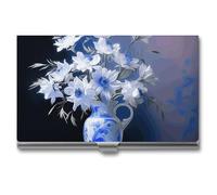 VFMKT Porte-cartes de visite fin en métal - Porte-cartes de visite portable - Porte-cartes de visite - Porte-cartes - Pour homme et femme - Pour le bureau et les voyages, Style :, Taille unique