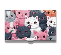 VFMKT Porte-cartes de visite fin en métal - Porte-cartes de visite - Porte-cartes de visite - Porte-cartes mignon - Portefeuille pour homme et femme - Style de voyage - Taille unique, Style :, Taille