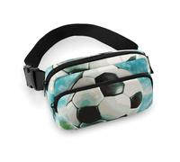 VFMKT Sac banane avec fond ballon de football pour homme et femme - Sac banane réglable pour voyage, sport, randonnée - 20 x 13 cm - Style - 20 x 13 cm, Style :, 20x13cm