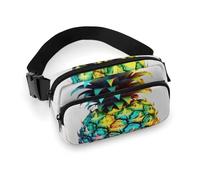 VFMKT Sac banane coloré ananas pour homme et femme - Sac banane réglable pour voyage, sport, randonnée, 20 x 13 cm, style 20 x 13 cm, Style :, 20x13cm