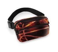 VFMKT Sac banane de basketball in Fire pour homme et femme - Sac banane réglable pour voyage, sport, randonnée - 20 x 13 cm - Style - 20 x 13 cm, Style :, 20x13cm
