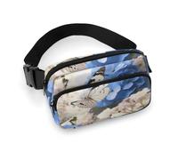 VFMKT Sac banane réglable motif hortensias et marguerites et papillons pour homme et femme - 20 x 13 cm, Style :, 20x13cm