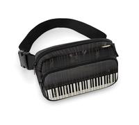 VFMKT Sac banane réglable pour homme et femme - Motif guitare piano - Pour voyage, sport, randonnée - 20 x 13 cm - Style - 20 x 13 cm, Style :, 20x13cm
