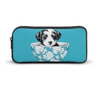 VFMKT Trousse à crayons avec motif chiot dans la tasse - Grande capacité - Pour homme et femme, Style :, 22*12*5cm