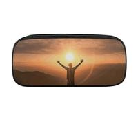 VFMKT Trousse à crayons en cuir imperméable - Jolie trousse de voyage pour cosmétiques et maquillage - Pour homme et femme - Pour homme et femme - Levant les bras, Style :, Taille unique