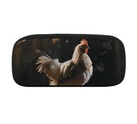 VFMKT Trousse à crayons en cuir imperméable - Jolie trousse de voyage pour cosmétiques et maquillage - Pour homme et femme - Motif poulet sur une branche, Style :, Taille unique