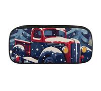 VFMKT Trousse à crayons en cuir imperméable - Jolie trousse de voyage pour maquillage - Pour homme et femme - Camion dans la neige, Style :, Taille unique
