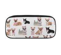 VFMKT Trousse à crayons en cuir imperméable - Jolie trousse de voyage pour maquillage - Pour homme et femme - Motif chihuahua mignon, Style :, Taille unique