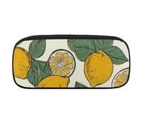 VFMKT Trousse à crayons en cuir imperméable - Jolie trousse de voyage pour maquillage - Pour homme et femme - Motif citron, Style :, Taille unique