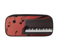 VFMKT Trousse à crayons en cuir imperméable - Jolie trousse de voyage pour maquillage - Pour homme et femme - Note de musique piano, Style :, Taille unique