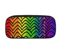 VFMKT Trousse à crayons en cuir imperméable - Jolie trousse de voyage pour maquillage - Pour homme et femme - Motif arc-en-ciel Gay Pride, Style :, Taille unique