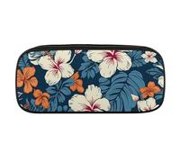 VFMKT Trousse à crayons en cuir imperméable - Jolie trousse de voyage pour maquillage - Pour homme et femme - Motif floral hawaïen, Style :, Taille unique