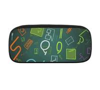 VFMKT Trousse à crayons en cuir imperméable mignonne pour les voyages, les cosmétiques et le maquillage, pour hommes et femmes, questions mathématiques, Style :, Taille unique