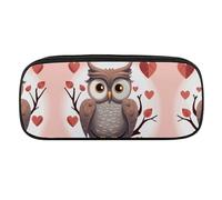 VFMKT Trousse à crayons en cuir imperméable mignonne - Trousse de voyage pour maquillage - Pour homme et femme - Amoureux de hibou, Style :, Taille unique
