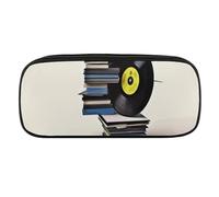 VFMKT Trousse à crayons en cuir imperméable pour ranger des stylos et des produits cosmétiques de voyage pour hommes et femmes, disques vinyles et rubans adhésifs, Style :, Taille unique