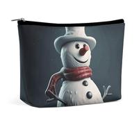 VFMKT Trousse de maquillage étanche pour femme avec motif bonhomme de neige, trousse de maquillage avec fermeture éclair, trousse de toilette de voyage pour femmes, style, taille unique, Style :,