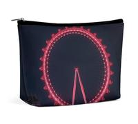 VFMKT Trousse de maquillage imperméable pour femme avec fermeture éclair - Trousse de toilette de voyage pour femme - Style London Eye at Night - Taille unique, Style :, Taille unique