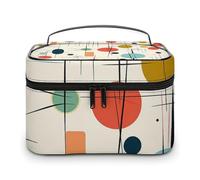 VFMKT Trousse de maquillage moderne du milieu du siècle, trousse de maquillage portable de voyage avec fermeture éclair, trousse de toilette pour femmes, moderne du milieu du siècle, 25 x 18 x 15 cm,