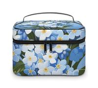 VFMKT Trousse de maquillage portable avec fermeture éclair « Do Not Forget Me » - Pour femme - 25 x 18 x 15 cm, Ne m'oublie pas, 25x18x15cm