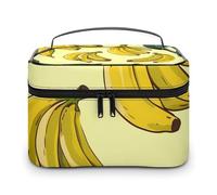 VFMKT Trousse de maquillage portable avec fermeture éclair - Imprimé banane - 25 x 18 x 15 cm, Imprimé banane., 25x18x15cm