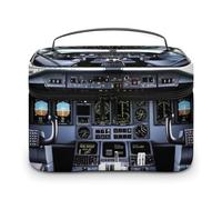 VFMKT Trousse de maquillage portable avec fermeture éclair pour cockpit d'avion - 25 x 18 x 15 cm, Cockpit d'avion, 25x18x15cm