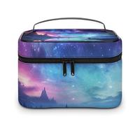 VFMKT Trousse de maquillage portable avec fermeture éclair pour femme aurores boréales, 25 x 18 x 15 cm, Northern Lights, 25x18x15cm