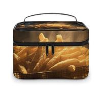 VFMKT Trousse de maquillage portable avec fermeture éclair pour frites - 25 x 18 x 15 cm, French Fries, 25x18x15cm