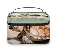 VFMKT Trousse de maquillage portable avec fermeture éclair - Tortue de mer et étoile de mer - 25 x 18 x 15 cm, Tortue de mer., 25x18x15cm